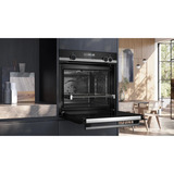 Siemens HR578GFS7F IQ500, Backofen schwarz/edelstahl, 60 cm, Home Connect