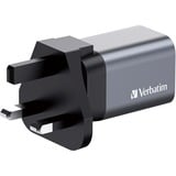 Verbatim GaN-Ladegerät 35W, 1x USB-A , 1x USB-C grau, PD 3.0, QC 3.0