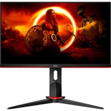 AOC Q24G2A/BK, Gaming-Monitor 60.4 cm (23.8 Zoll), schwarz/rot, QHD, HDMI, DisplayPort, Free-Sync, G-Sync kompatibel, 165Hz Panel