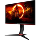 AOC Q24G2A/BK, Gaming-Monitor 60.4 cm (23.8 Zoll), schwarz/rot, QHD, HDMI, DisplayPort, Free-Sync, G-Sync kompatibel, 165Hz Panel