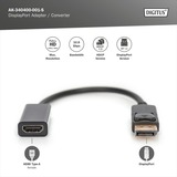 Digitus Adapter / Konverter DisplayPort > HDMI schwarz, 15cm 