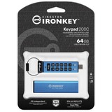 Kingston IronKey Keypad 200 64 GB, USB-Stick USB-C 3.2 Gen 1