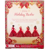 Mattel Barbie Signature 2024 Holiday Barbie Modepuppe blond mit Karokleid