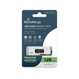 MediaRange 128 GB, USB-Stick silber/schwarz, USB-A 3.2 Gen 1