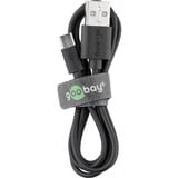 goobay USB 2.0 Kabel, USB-A Stecker > Micro-USB Stecker schwarz, 0,5 Meter