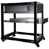 Alphacool ES 19" Open Frame Serverrack , Rack, Server-Gehäuse schwarz, 15 Höheneinheiten