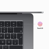 Apple MacBook Air (15") 2023 CTO, Notebook grau, 16 GB, 512 GB (512 GB SSD), M2, 10-Core GPU, macOS, Englisch International