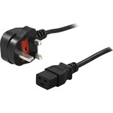 BlueWalker Netzkabel mit UK-Netzstecker C19 schwarz, 1,8m