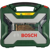 Bosch Heimwerken & Garten X-Line Titanium Bohrer- und Schrauber-Set, 103-teilig, Bohrer- & Bit-Satz grün