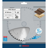 Bosch PRO Wood cordless Kreissägeblatt, Ø 184mm, 48Z Bohrung 16mm, für Akku-Kappsägen