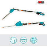 GARDENA Akku-Teleskop-Heckenschere THS 42/18V P4A, Ready-To-Use Set türkis/grau, Li-Ion Akku 2,5Ah P4A, POWER FOR ALL ALLIANCE