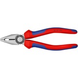 KNIPEX Kombizange 03 02 180 blau, gezahnte Greifflächen, Schneide mit Facette