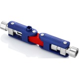 KNIPEX Schaltschrankschlüssel "DoubleJoint", Steckschlüssel blau/rot, Armlänge gesamt 97mm