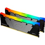 Kingston FURY DIMM 32 GB DDR4-3200 (2x 16 GB) Dual-Kit, Arbeitsspeicher schwarz, KF432C16RB12AK2/32, Renegade RGB, INTEL XMP