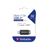 Verbatim Store 'n' Go USB-C 32 GB, USB-Stick schwarz/grau, USB-C 3.2 Gen1