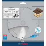 Bosch Professional PRO Wood cordless Kreissägeblatt, Ø 190mm, 60Z Bohrung 30mm, für Akku-Handkreissägen
