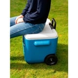 Coleman 50QT Poly-lite Wheeled Mesh Kühlbox blau/weiß