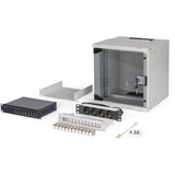 Digitus Netzwerk-Set SOHO Pro 10" 315x300 mm (BxT), IT-Schrank hellgrau, 6 Höheneinheiten