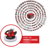 EINHELL Power X-Change Akku-Autopoliermaschine CE-CB 18/254 Li-Solo, 18Volt rot/schwarz, ohne Akku und Ladegerät
