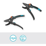 GARDENA Gartenschere PremiumCut Pro - Trockenes Holz grau/türkis, Amboss