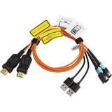 Lindy 100m MPO-Glasfaser HDMI 8K60 Extender, HDMI Verlängerung orange/schwarz