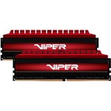 Patriot DIMM 32 GB DDR4-3600 (2x 16 GB) Dual-Kit, Arbeitsspeicher rot, PV432G360C8K, Viper 4 , INTEL XMP