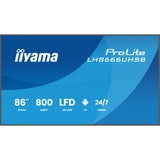 iiyama LH8666UHSB-B1AG, Public Display schwarz (matt), UltraHD/4K, VA, HDMI, USB-C