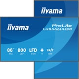 iiyama LH8666UHSB-B1AG, Public Display schwarz (matt), UltraHD/4K, VA, HDMI, USB-C