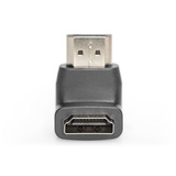Digitus HDMI-A Stecker > HDMI-A Buchse 4K, Adapter schwarz, 90° abgewinkelt