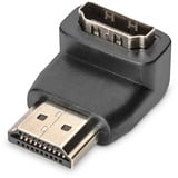 Digitus HDMI-A Stecker > HDMI-A Buchse 4K, Adapter schwarz, 90° abgewinkelt