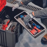 EINHELL Systemkoffer E-Case M, Werkzeugkiste schwarz/rot