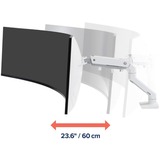 Ergotron HX Monitor Arm mit HD-Gelenk, Monitorhalterung weiß, für ultrabreite Curved Monitore