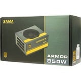 Inter-Tech SAMA FTX-850-B ARMOR 850W, PC-Netzteil schwarz, 4x PCIe, Kabel-Management, 850 Watt