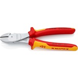 KNIPEX Kraft-Seitenschneider 74 06 200 VDE, Schneid-Zange rot/gelb, Länge 200mm, VDE-geprüft