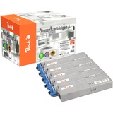 Peach Toner Spar Pack Plus 112306 kompatibel zu OKI 46490608, 46490607, 46490606, 46490605