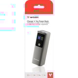 Verbatim Powerbank Charge 'n' Go 27.000mAh, 183 Watt grau, PD 3.1, Quick Charge 3.0