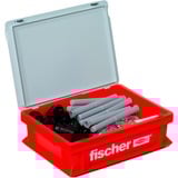 fischer Abstandsmontagesystem Thermax 12/110 M12 HWK, Dübel schwarz/grau, 25 Stück, Koffer