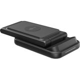 goobay Kabelloses 3in1-Ladegerät, 15 W, Ladestation schwarz