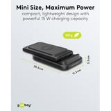 goobay Kabelloses 3in1-Ladegerät, 15 W, Ladestation schwarz