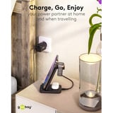 goobay Kabelloses 3in1-Ladegerät, 15 W, Ladestation schwarz