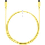 goobay USB 2.0 Silikonkabel gelb, USB-C Stecker > USB-C Stecker gelb, 1,5 Meter, PD 60 Watt