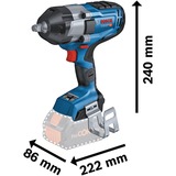 Bosch Professional PRO Akku-Schlagschrauber BITURBO GDS 18V-1000 C Professional solo, 18Volt blau/schwarz, Bluetooth Modul, ohne Akku und Ladegerät, 1/2", in L-BOXX