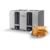 Bosch Toaster TAT7S45 grau/edelstahl, 1.800 Watt, für 4 Scheiben Toast