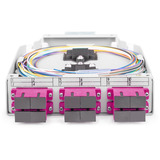 Digitus LWL-Hutschienenbox MM OM4 bestückt SC-Adapter, Spleißbox 
