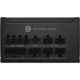 MSI MAG A1000GLS PCIE5, PC-Netzteil schwarz, 1x 12VHPWR, 4x PCIe, Kabelmanagement, 1000 Watt