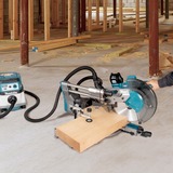 Makita Akku-Kapp-und Gehrungssäge LS003GZ01, 40Volt + Funk Adapter, Kapp- und Gehrungssäge blau, Bluetooth, ohne Akku und Ladegerät