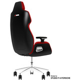 Thermaltake ARGENT E700 Design by Studio F. A. Porsche, Gaming-Stuhl rot/schwarz, Storm Black Houndstooth Fabric