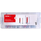 fischer Mini FixTainer DuoPower + Schrauben, Dübel hellgrau/rot, 95-teilig