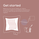 Beurer HK 77 Heaty blush-rose, Heizkissen lavendel, Samtbezug