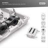 Digitus Glasfaser Distributionsbox für den Außenbereich 8x, Spleißbox 